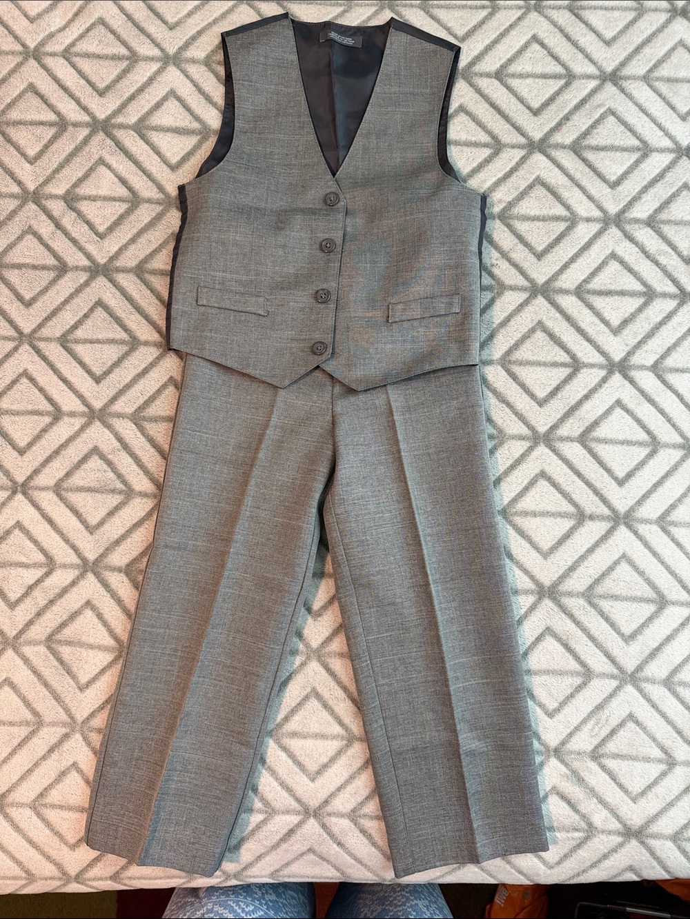 Van Heusen Gray Kids Vest & Pants Set